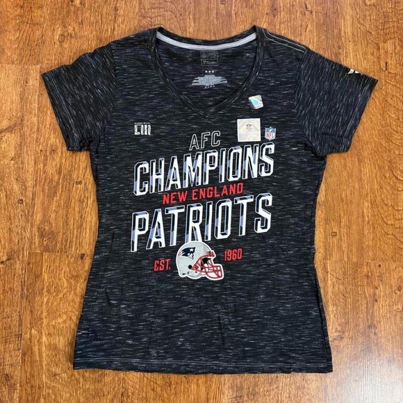 NFL Tops - NWOT AFC Champions NFL New England Patriots heather grey baby tee